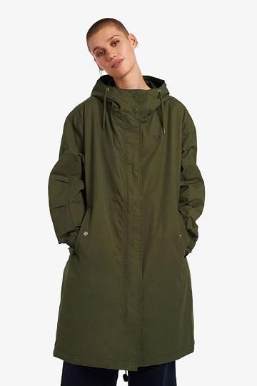 Kurtka Fred Perry Shell Parka Damskie Zielone | PL 1911PJJQ